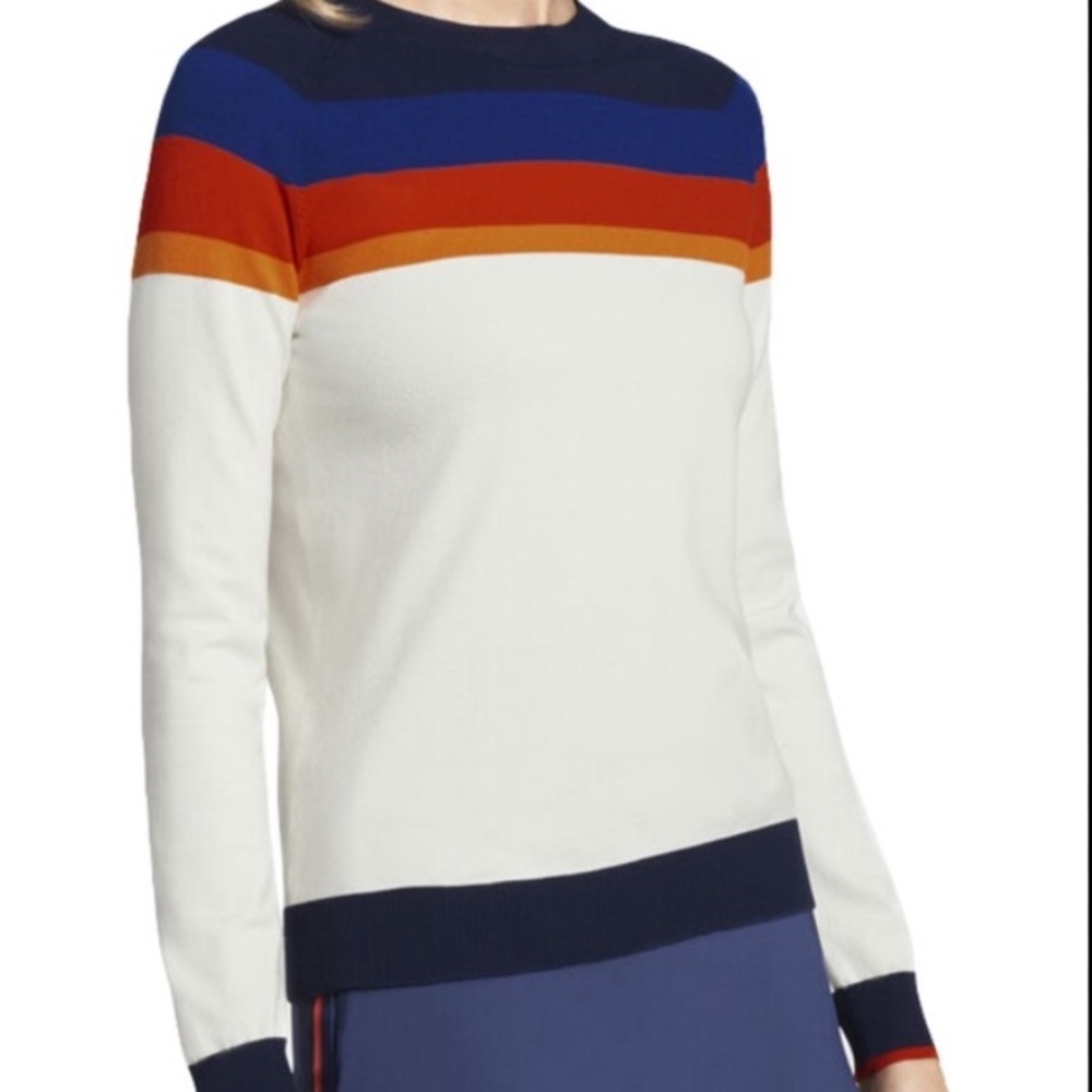 Women’s Peter millar Bauer engineered stripe colorblock sweater